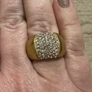 Sparky gold Lia Sophia statement ring.